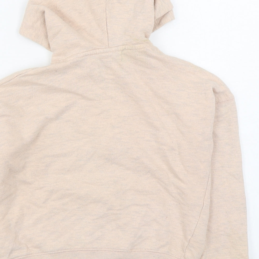 Hullabaloo Girls Pink Cotton Full Zip Hoodie Size 9-10 Years Zip