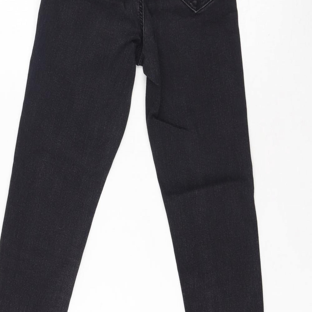 Topshop Womens Grey Cotton Skinny Jeans Size 24 L32 in Regular