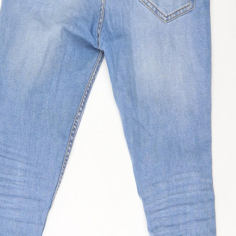 Dont Think Twice Womens Blue Cotton Straight Jeans Size 32 L32 in Regular
