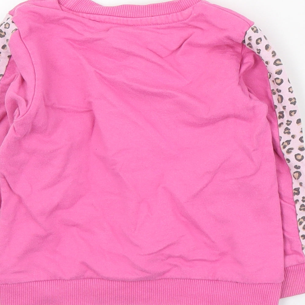 Studio Baby Pink Cotton Pullover Jumper Size 12-18 Months Pullover - Slogan