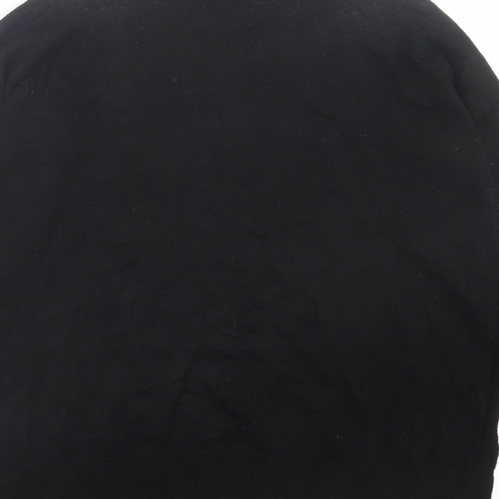 F&F Womens Black High Neck Viscose Pullover Jumper Size 12
