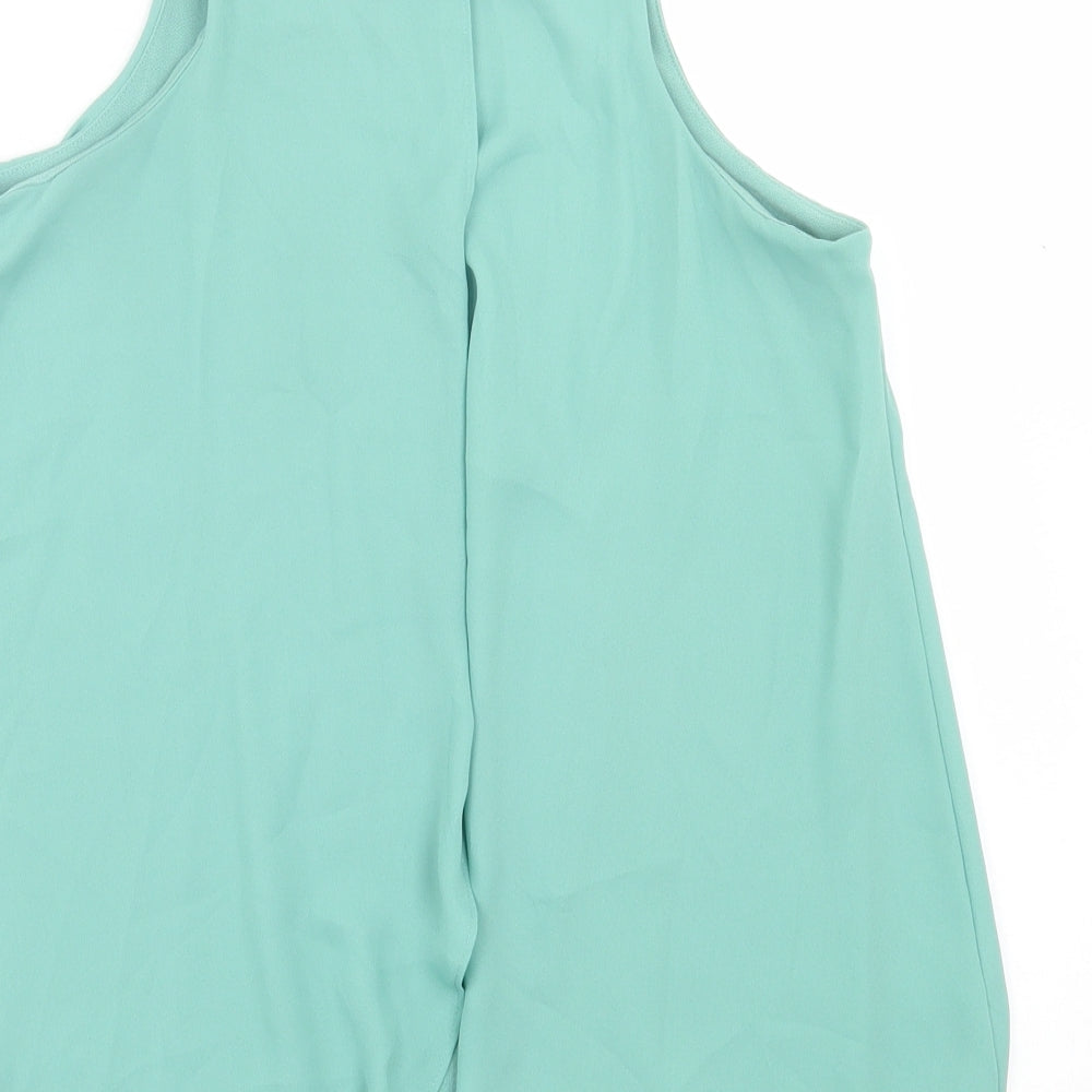 NEXT Womens Green Polyester Basic Tank Size 6 Crew Neck