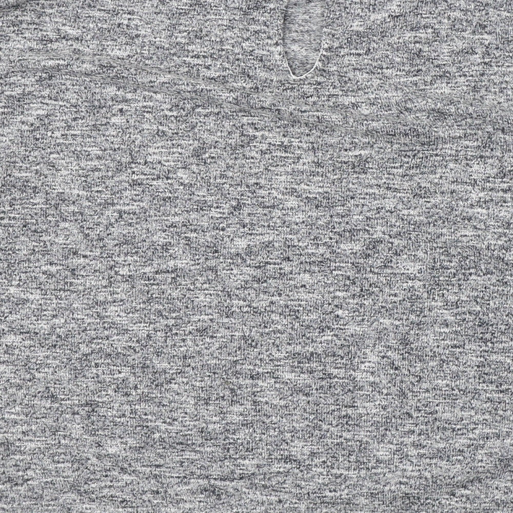 F&F Womens Grey Viscose Basic Blouse Size 12 Round Neck