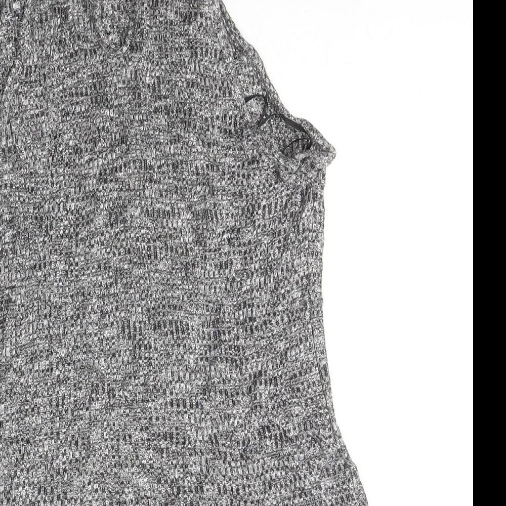 Atmosphere Womens Grey Acrylic Basic T-Shirt Size 14 Round Neck