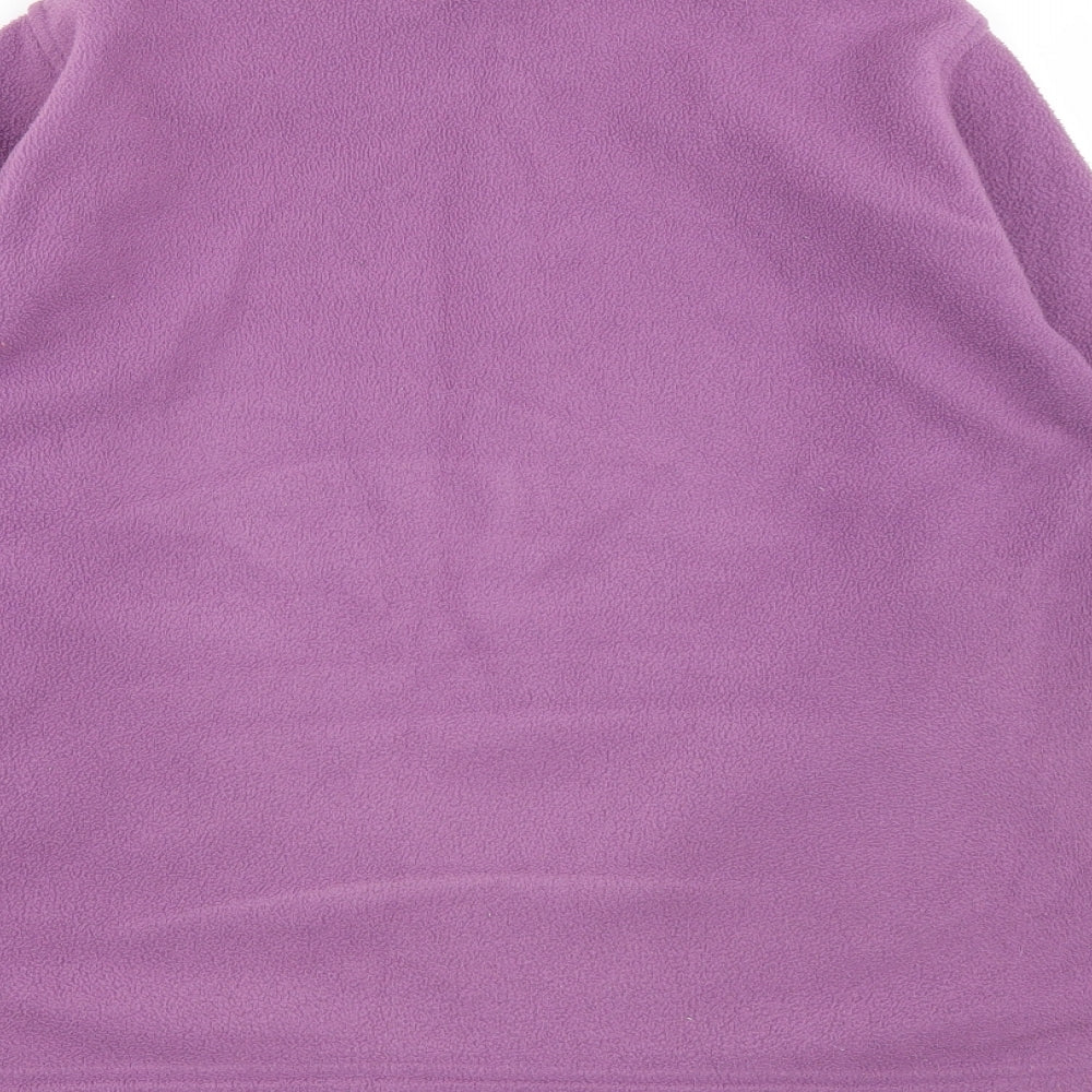 EWM Womens Purple Polyester Full Zip Sweatshirt Size M Zip - Size 14-16