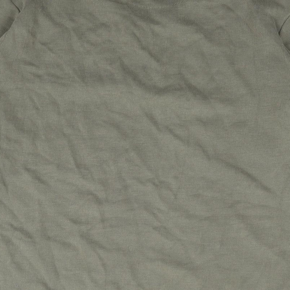 F&F Mens Green Crew Neck Cotton Pullover Jumper Size XL