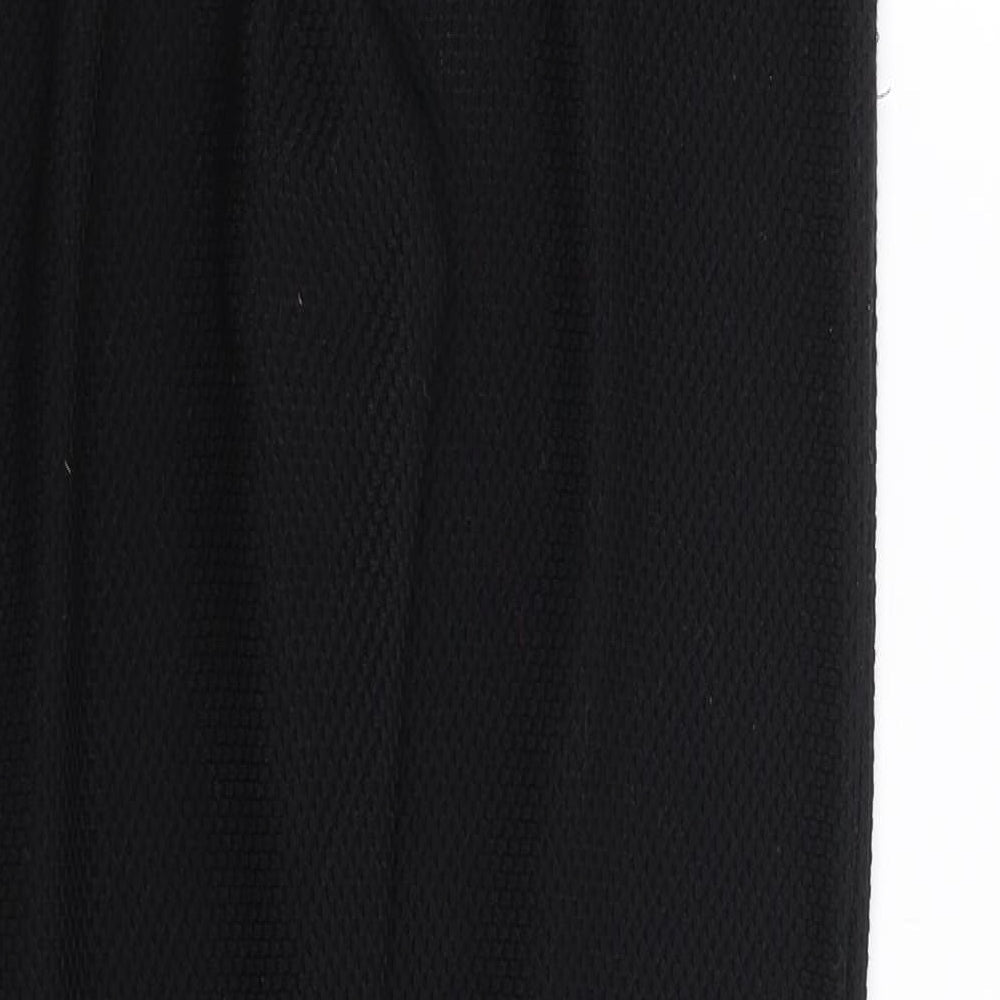 Missguided Womens Black Polyester Trousers Size 8 L25 in Regular