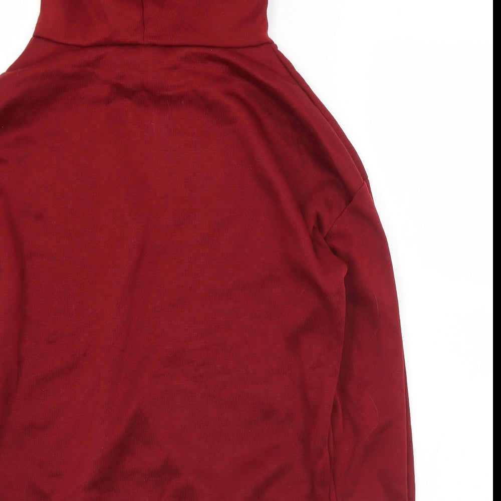 Preworn Womens Red Polyester Pullover Hoodie Size M