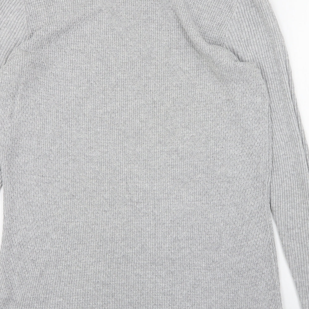 River Island Womens Grey Round Neck Acrylic Pullover Jumper Size M