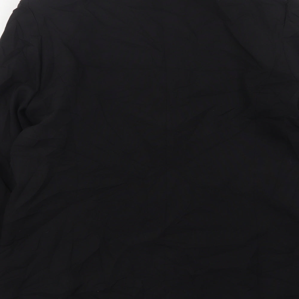 Classics Womens Black Polyester Jacket Suit Jacket Size 16
