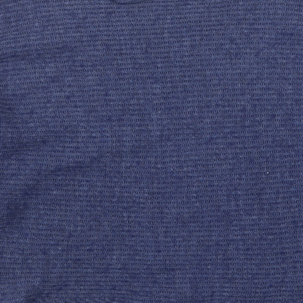 LEONARDO Womens Blue Round Neck Acrylic Pullover Jumper Size M