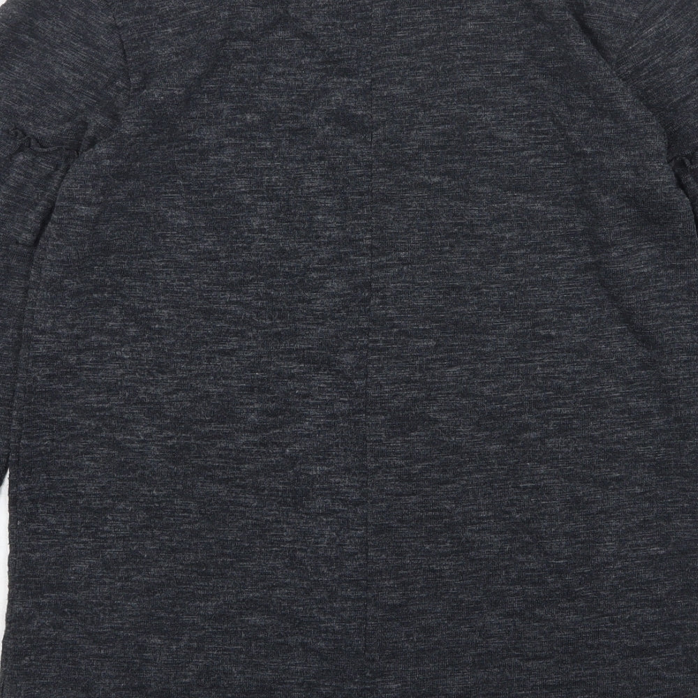 Papaya Womens Grey Round Neck Polyester Pullover Jumper Size 10