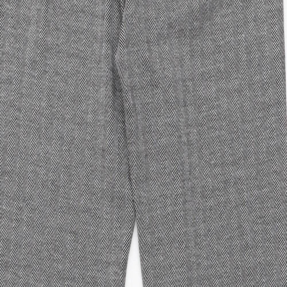 Marks and Spencer Womens Grey Polyester Trousers Size 6 L31 in Slim