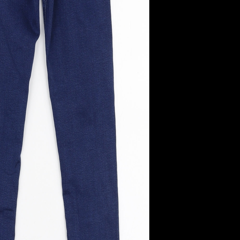 Topshop Womens Blue Cotton Skinny Jeans Size 26 in L30 in Slim Zip
