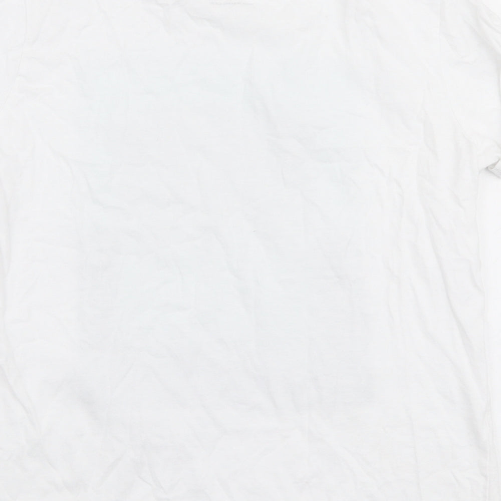 Primark Boys White 100% Cotton Jersey T-Shirt Size 9-10 Years Round Neck Pullover - California
