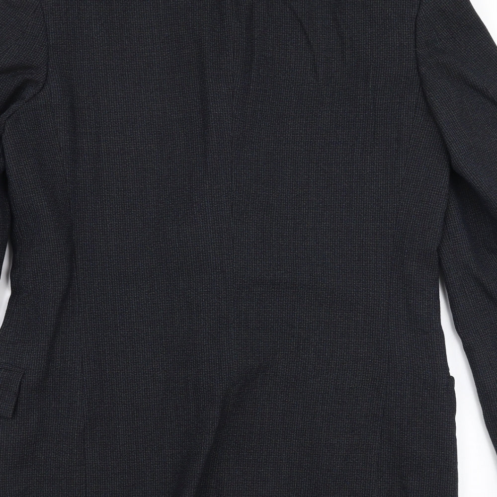 Burton Mens Grey Polyester Jacket Suit Jacket Size 34