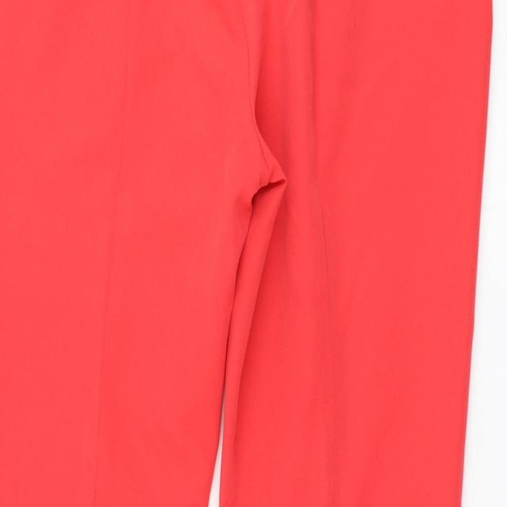 Adrianna Papell Womens Red Polyester Trousers Size 10 L26 in Regular Zip