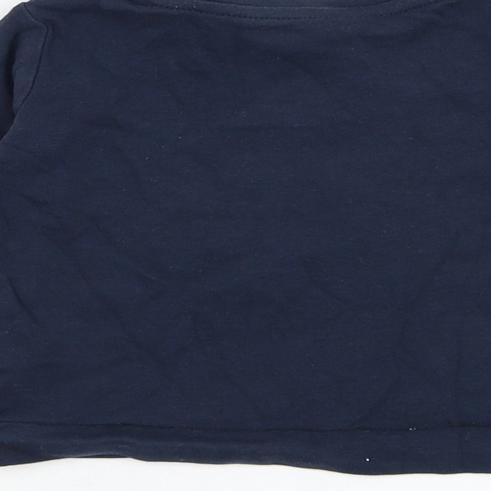 Pep&co Boys Blue Cotton Basic T-Shirt Size 12-18 Months Round Neck Pullover - Slogan