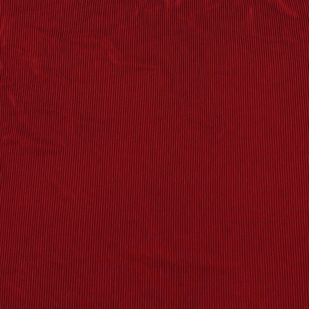 Very Womens Red Polyester Basic Blouse Size 16 Round Neck