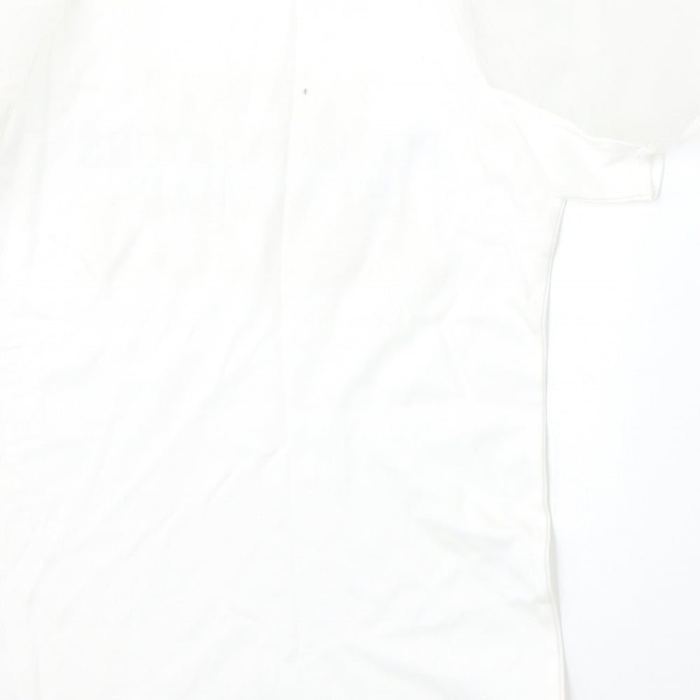 Quiz Womens White Cotton Basic T-Shirt Size 6 Round Neck