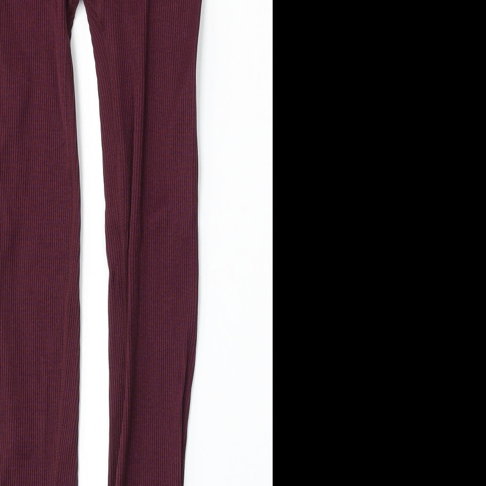 Dunnes Womens Purple Nylon Jogger Trousers Size M L25 in Regular