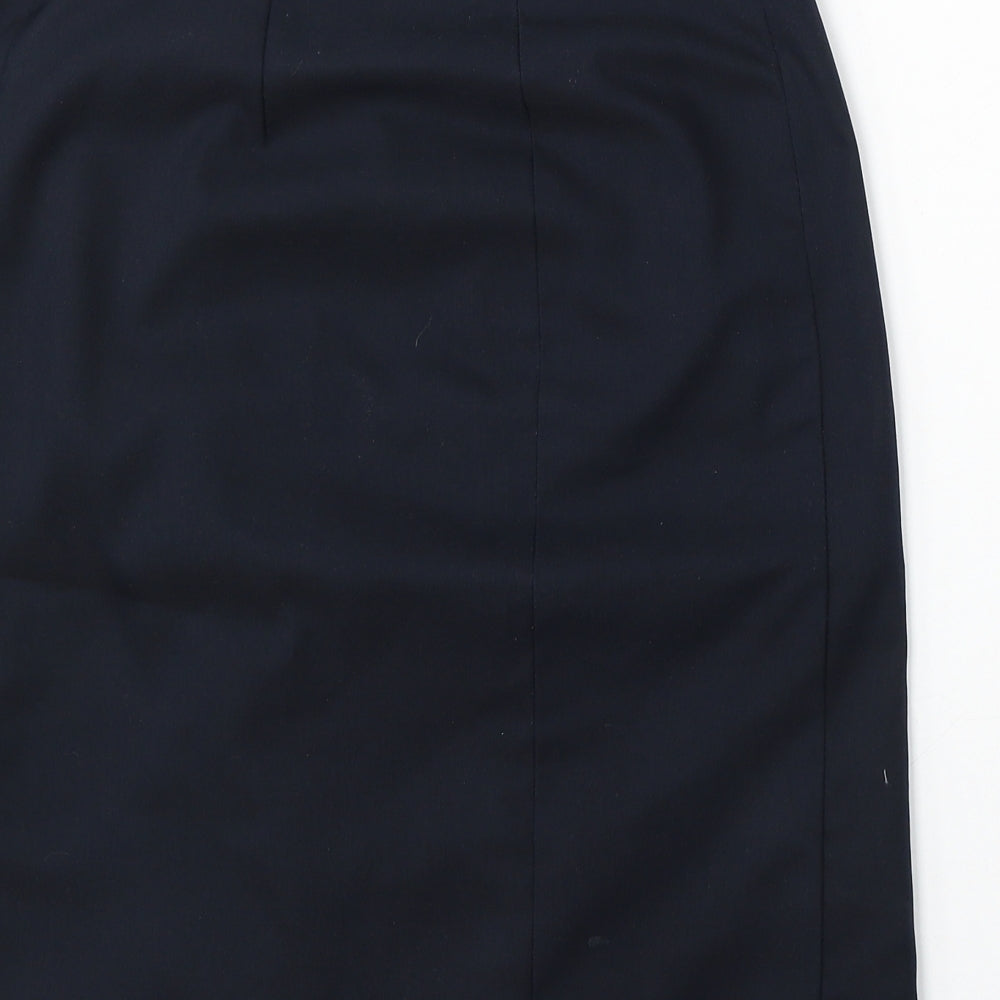 Preworn Womens Blue Polyester Straight & Pencil Skirt Size 8