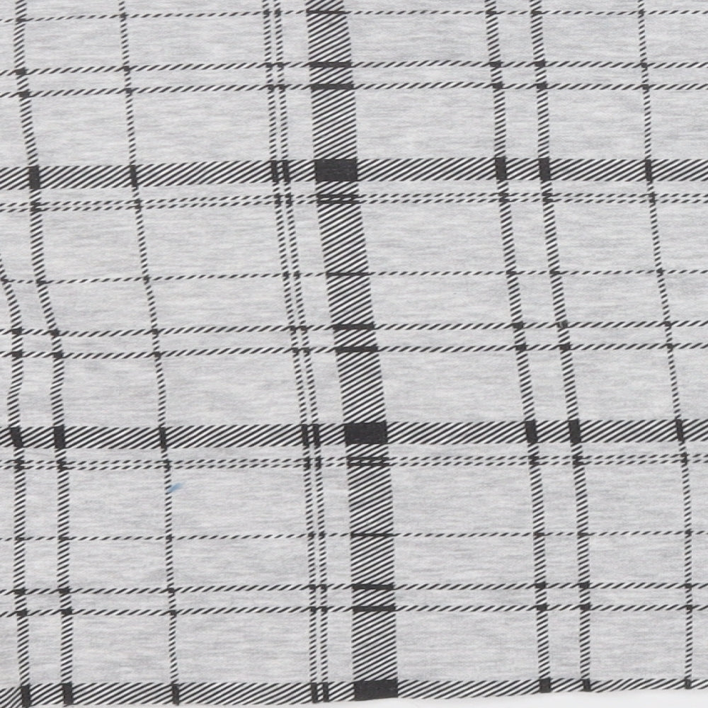 Primark Womens Grey Plaid Polyester Pullover Sweatshirt Size 10