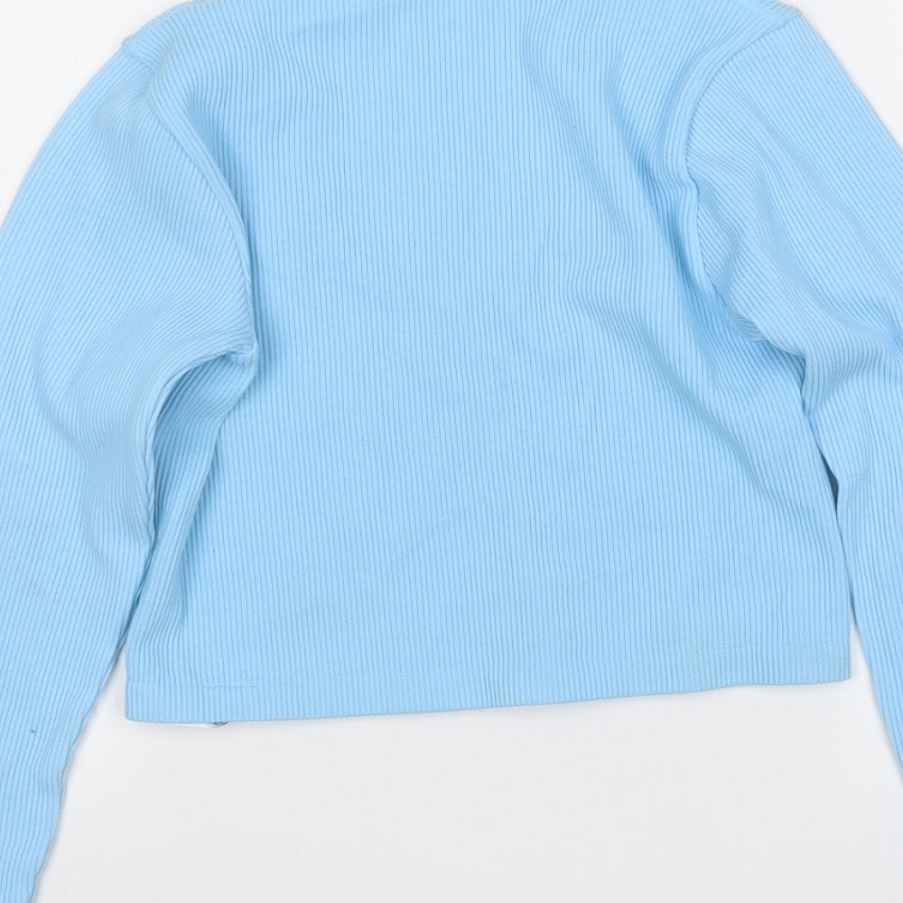 Dunnes Stores Womens Blue V-Neck Polyimide Pullover Jumper Size M