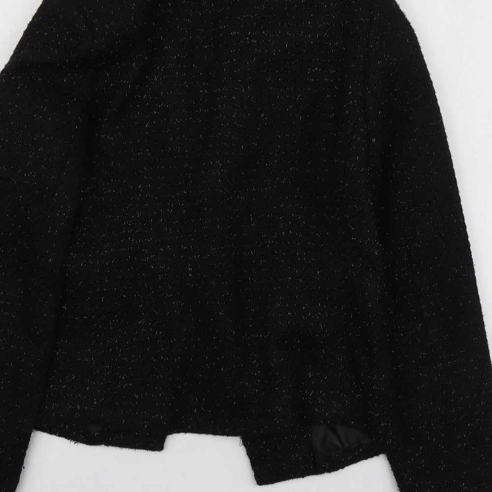 Exhibit Womens Black Polyester Jacket Suit Jacket Size 12