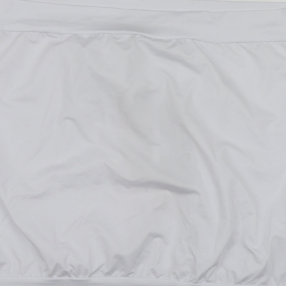 Yoins Womens White Geometric Polyester Basic T-Shirt Size 2XL Square Neck