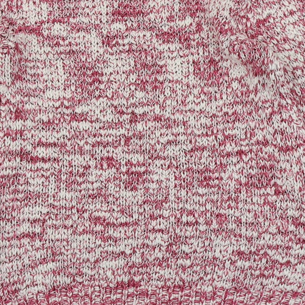 New Look Womens Pink Round Neck Acrylic Pullover Jumper Size S