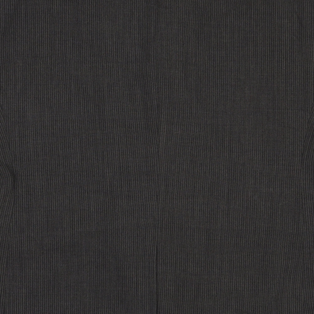 Jonathan Adams Mens Grey Striped Polyester Jacket Blazer Size 40