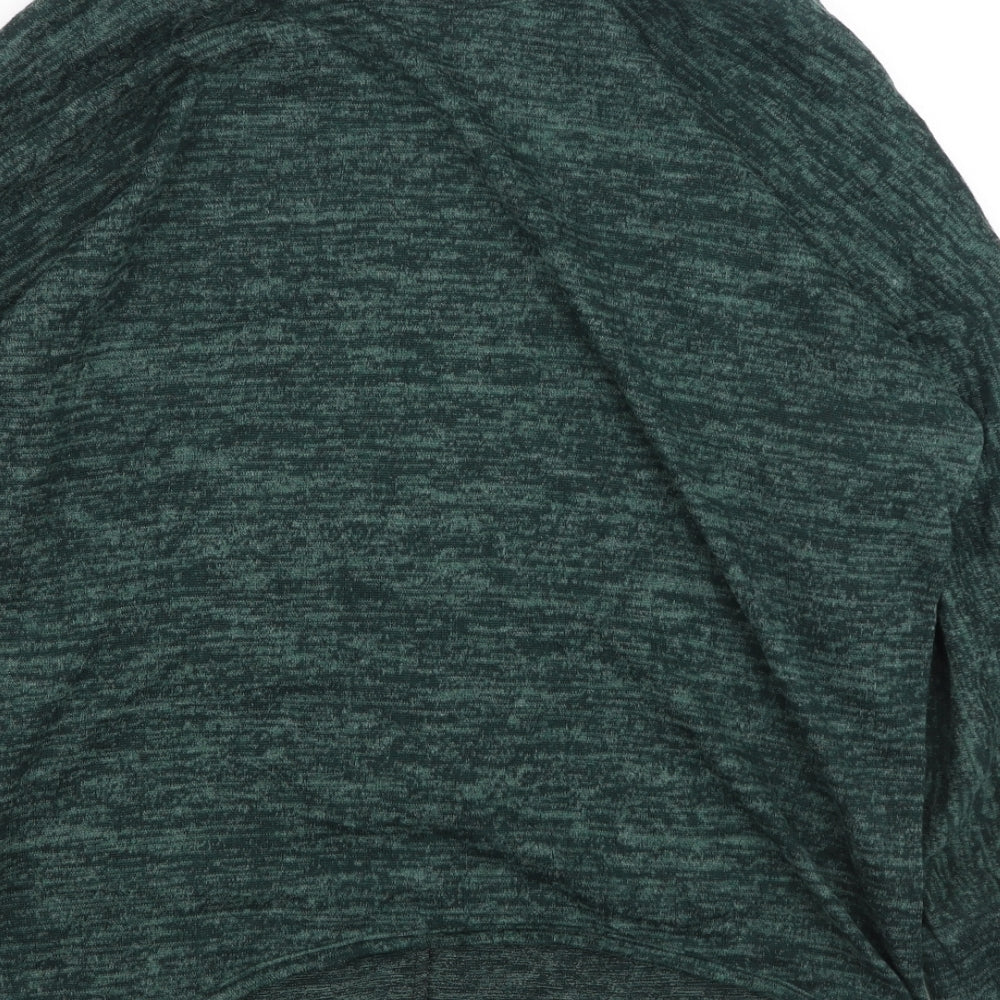 Preworn Womens Green Round Neck Viscose Pullover Jumper Size S