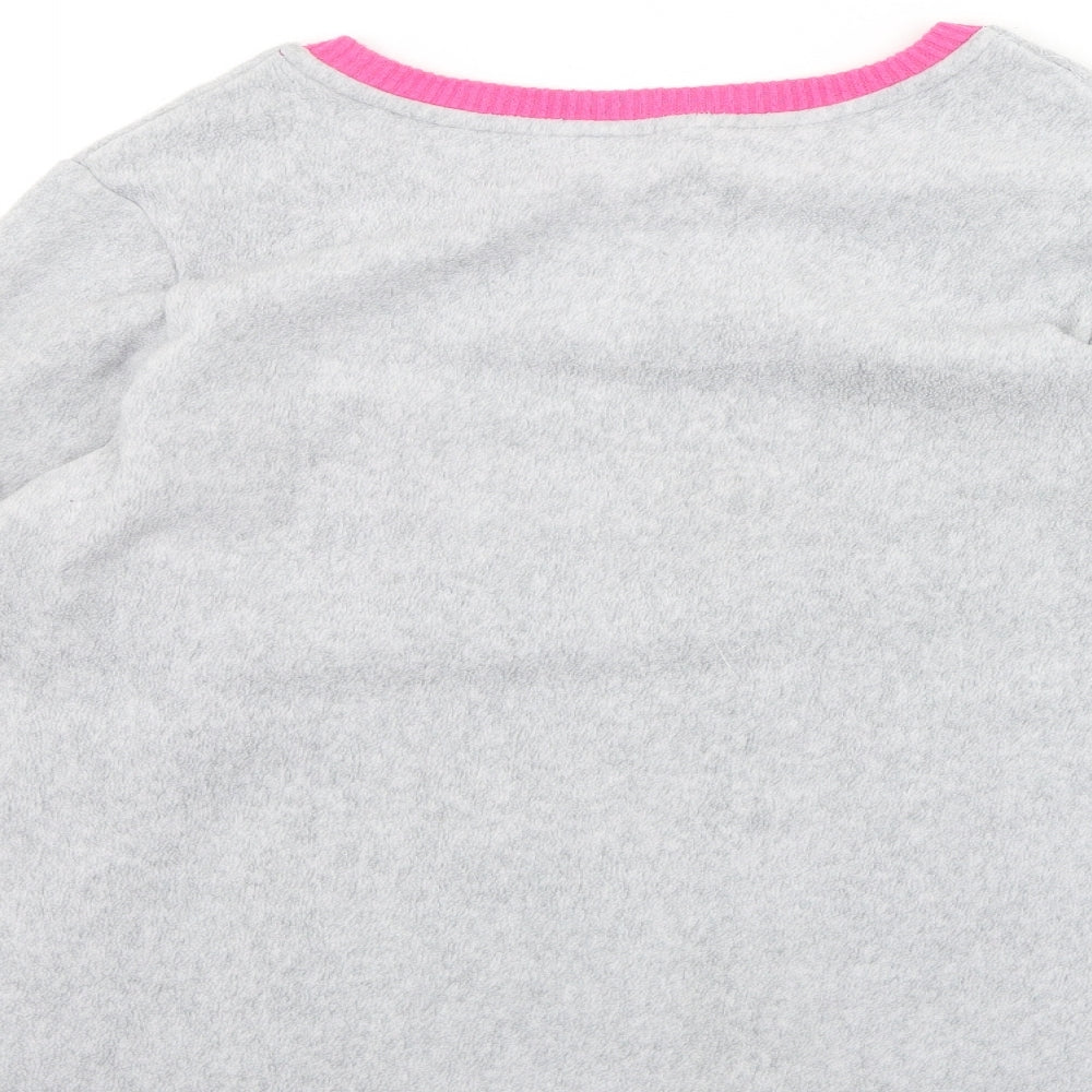 Preworn Womens Grey Round Neck Polyester Pullover Jumper Size L