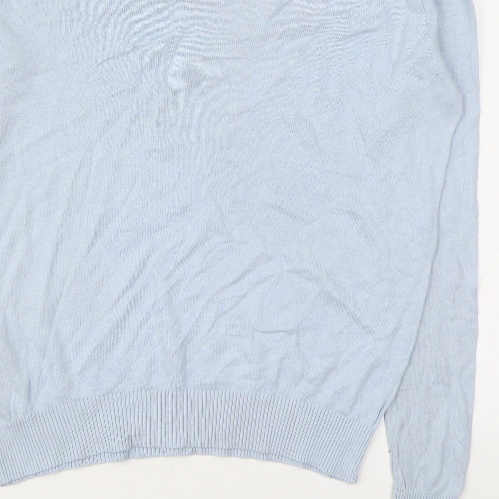 VERO MODA Womens Blue Round Neck Cotton Pullover Jumper Size 8