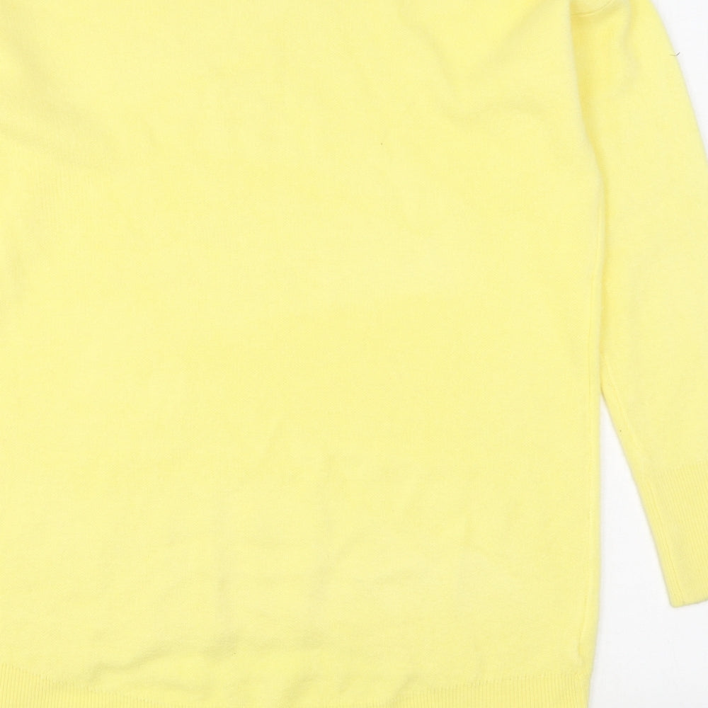 Primark Womens Yellow Round Neck Acrylic Pullover Jumper Size XS