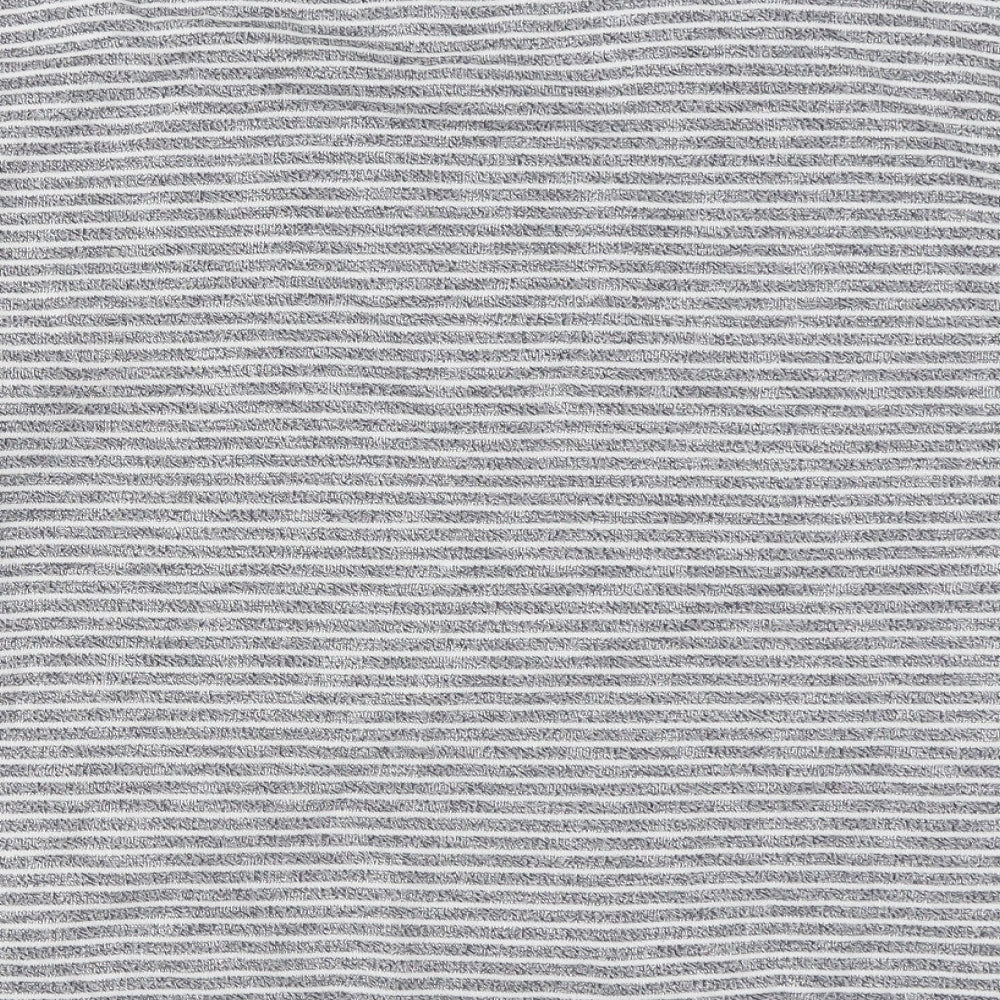Matalan Womens Grey Striped Polyester Pullover Sweatshirt Size 14 Pullover