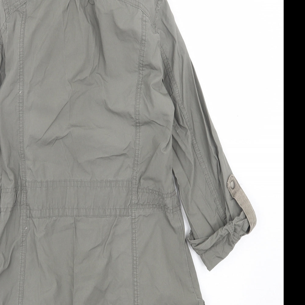 Denim & Co. Womens Green Jacket Size 8 Zip