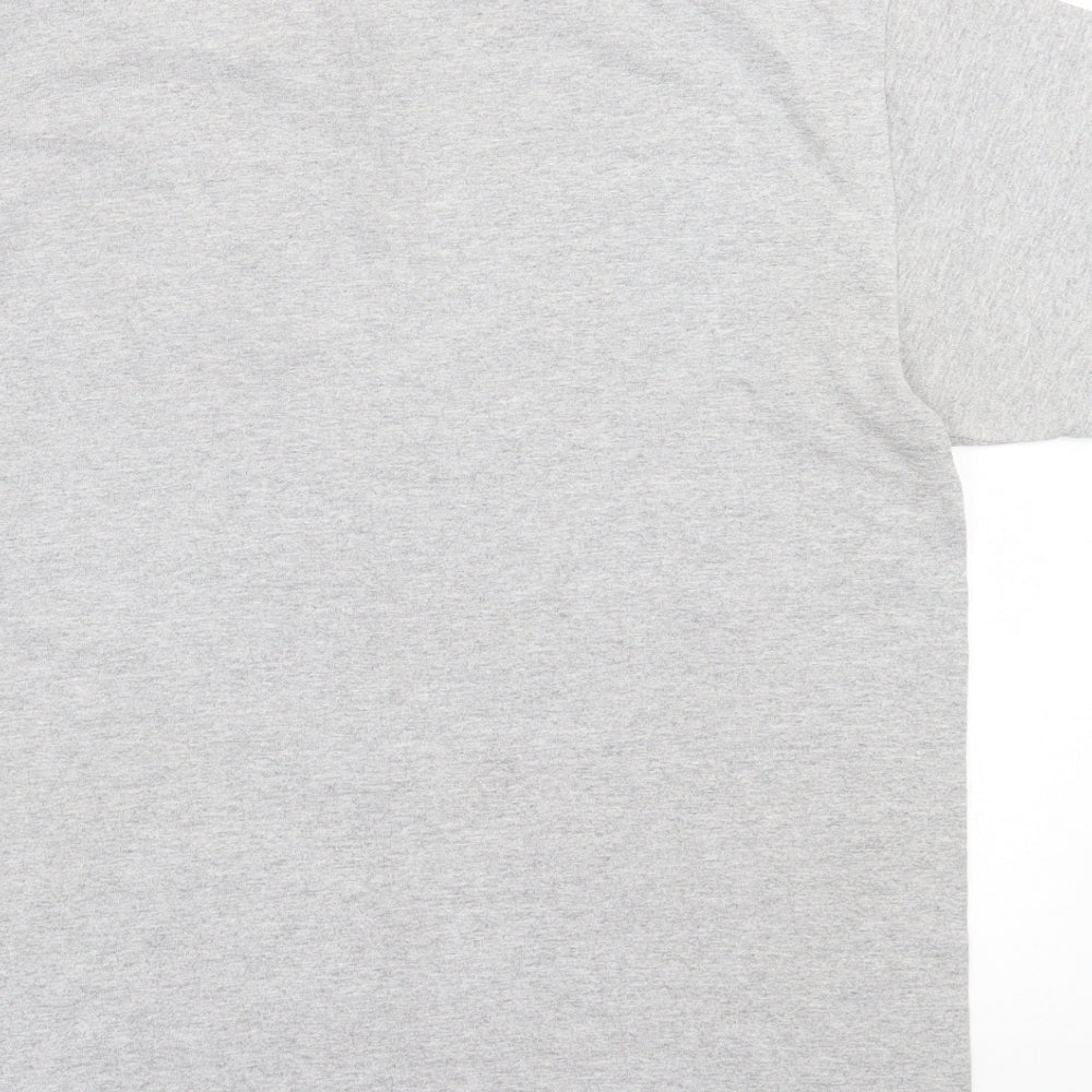 Emma Warren Womens Grey Cotton Basic T-Shirt Size M Crew Neck