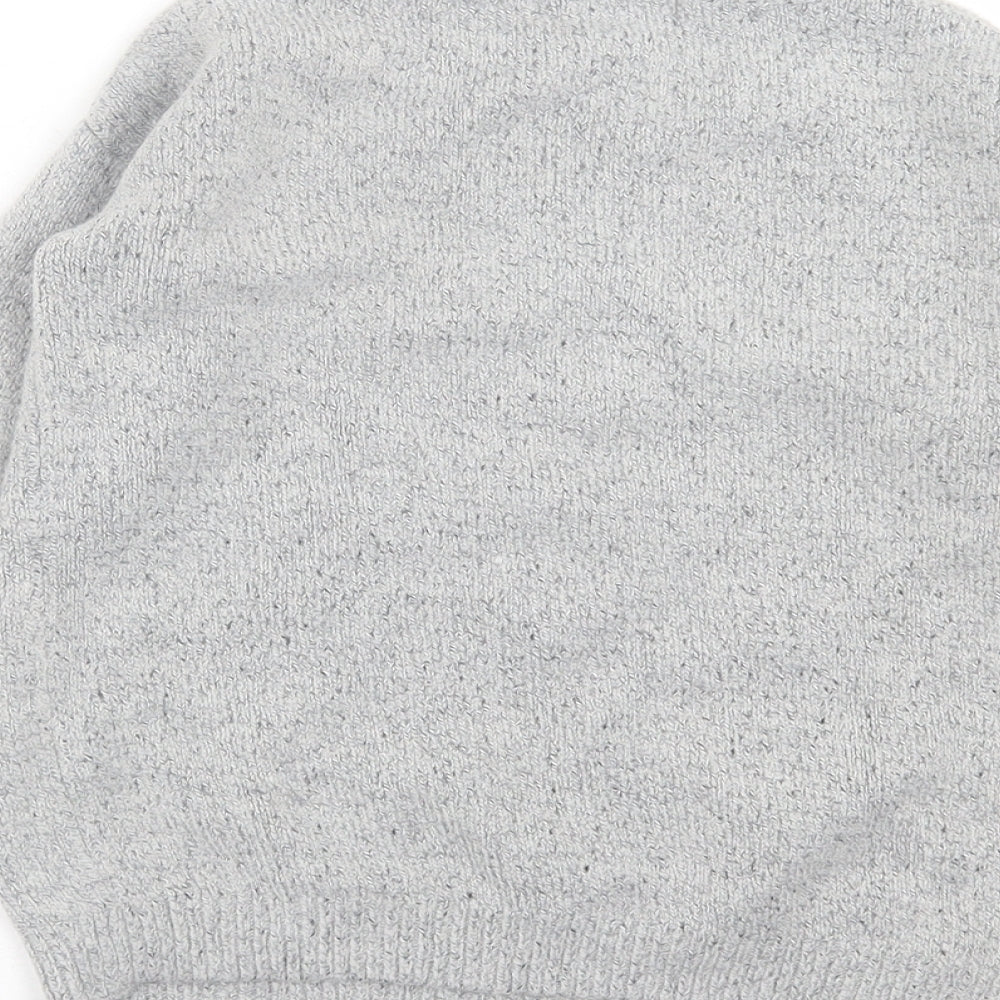 Atmosphere Womens Grey Crew Neck Geometric Acrylic Pullover Jumper Size 6