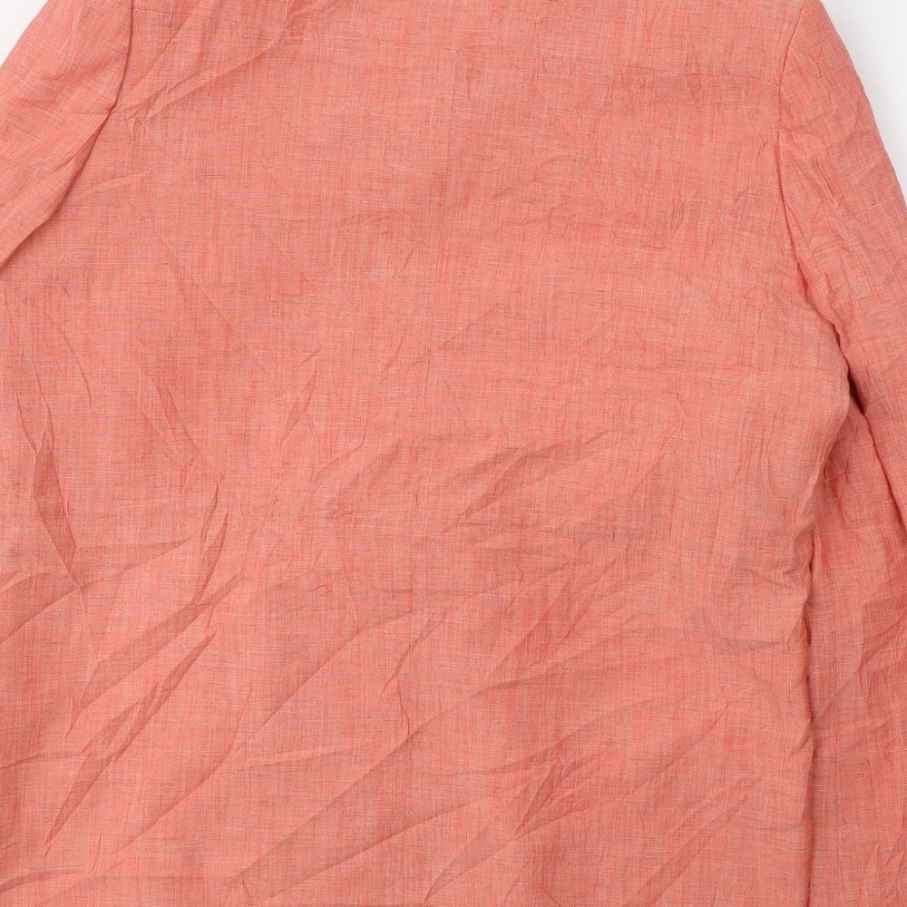 Gianfranco Corneli Womens Orange Jacket Blazer Size 12 Button