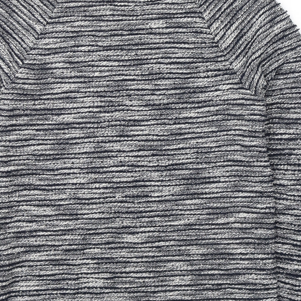 New Look Womens Blue Round Neck Striped Polyester Pullover Jumper Size 8