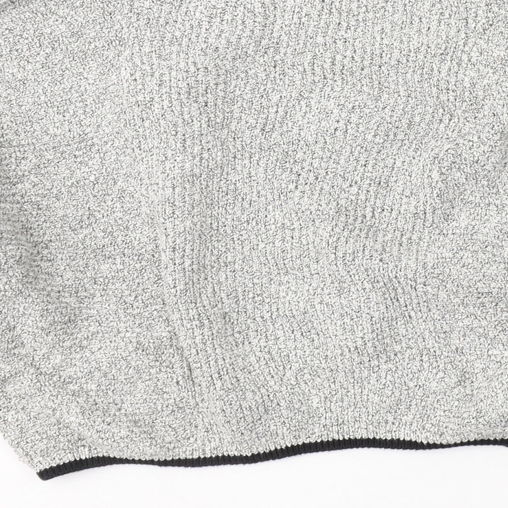 Preworn Womens Grey Round Neck Cotton Pullover Jumper Size 8