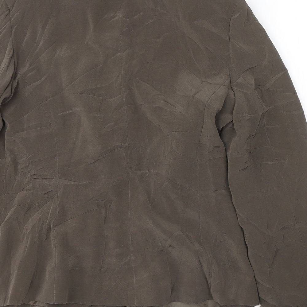 alex &CO Womens Brown Jacket Blazer Size 8 Button