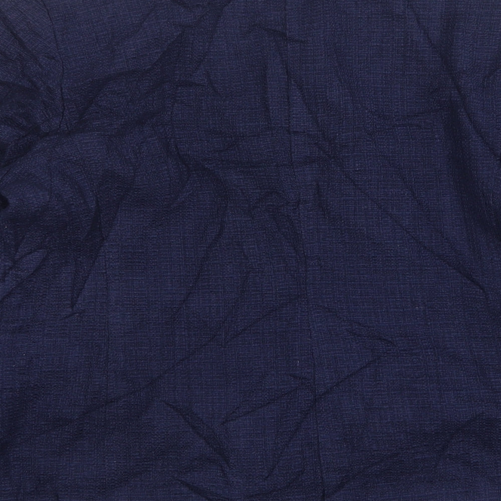 Classics Womens Blue Cotton Jacket Suit Jacket Size 18