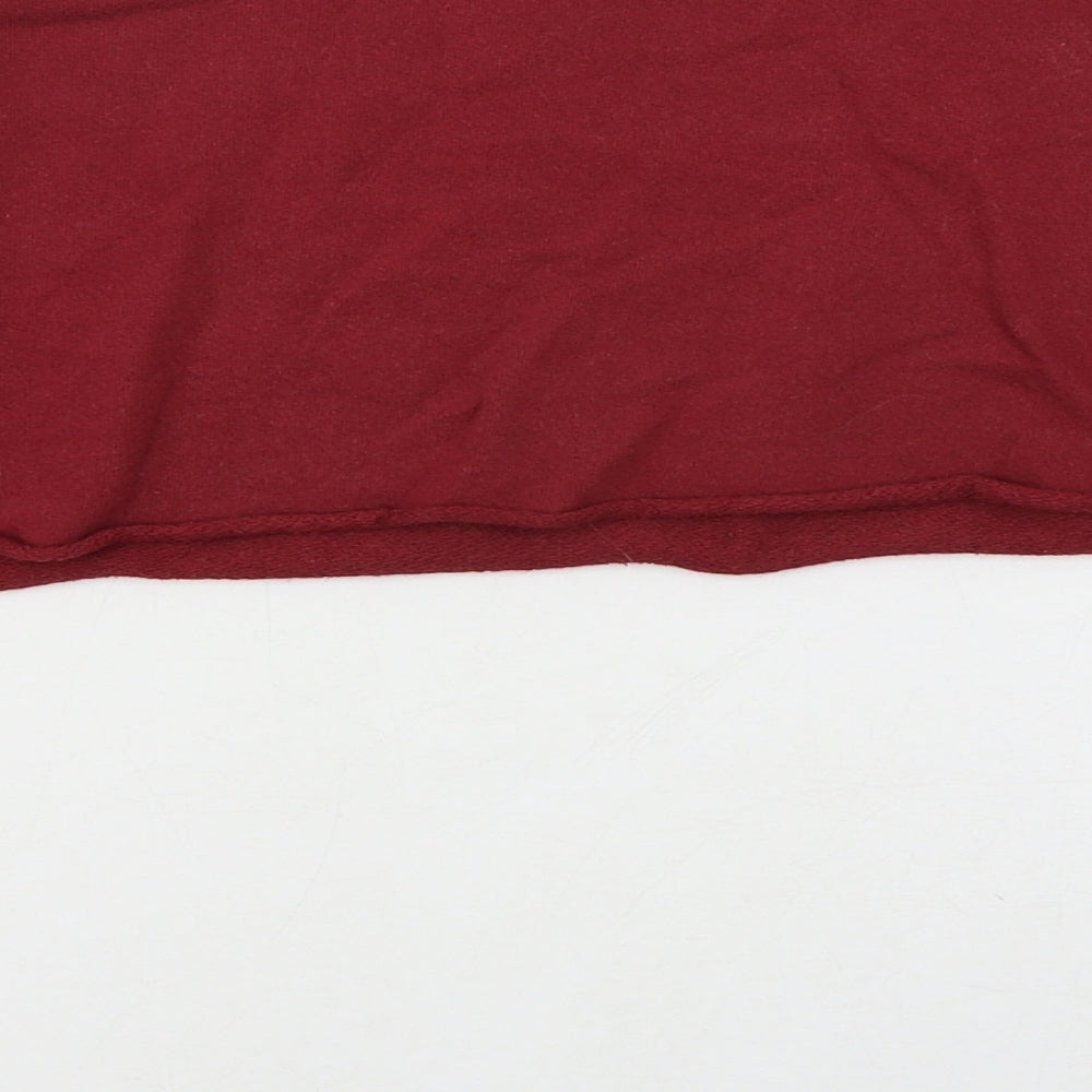 PRETTYLITTLETHING Womens Red Cotton Pullover Sweatshirt Size 6 Pullover