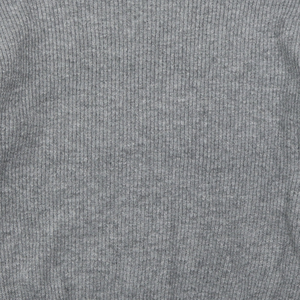 Primark Womens Grey Crew Neck Acrylic Pullover Jumper Size 12