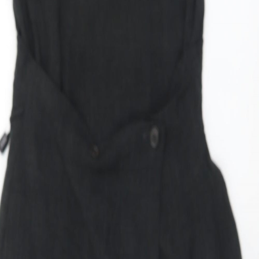 Yellow Hammer Womens Grey Polyester Sheath Size 8 Scoop Neck Zip