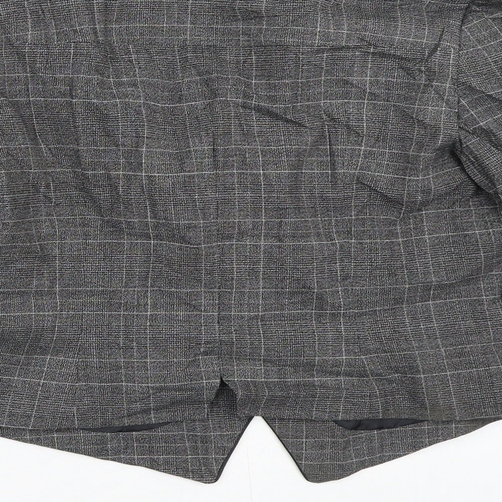 Dorothy Perkins Womens Grey Plaid Jacket Blazer Size 12