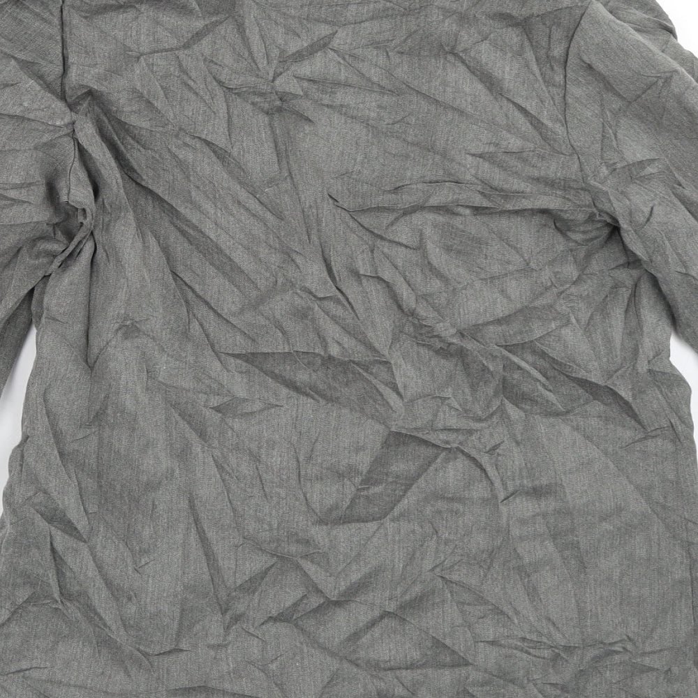 Divided Womens Grey Striped Jacket Blazer Size 10
